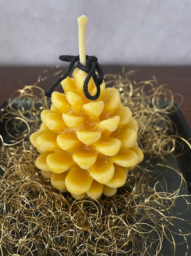 Bougie Pomme de pain en cire d'abeille - Honapi