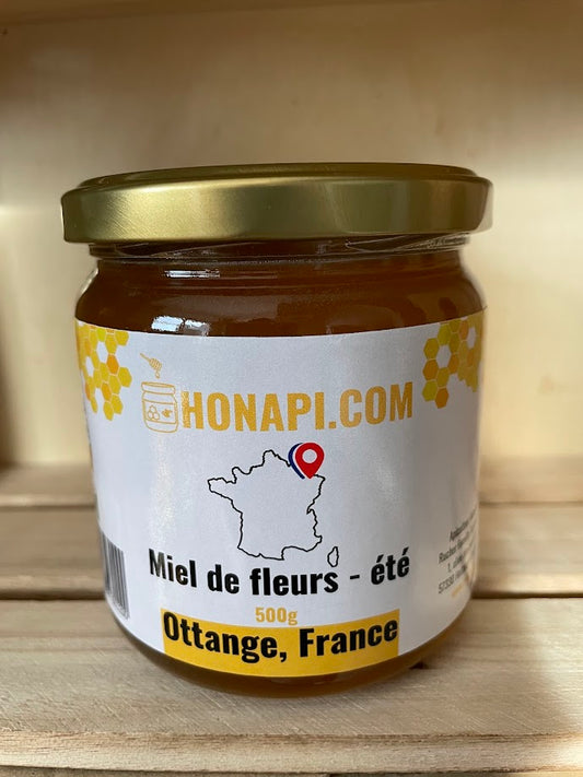 Miel de fleurs - été- miel de Ottange - Moselle & Lorraine (500g) - 2025 🇫🇷