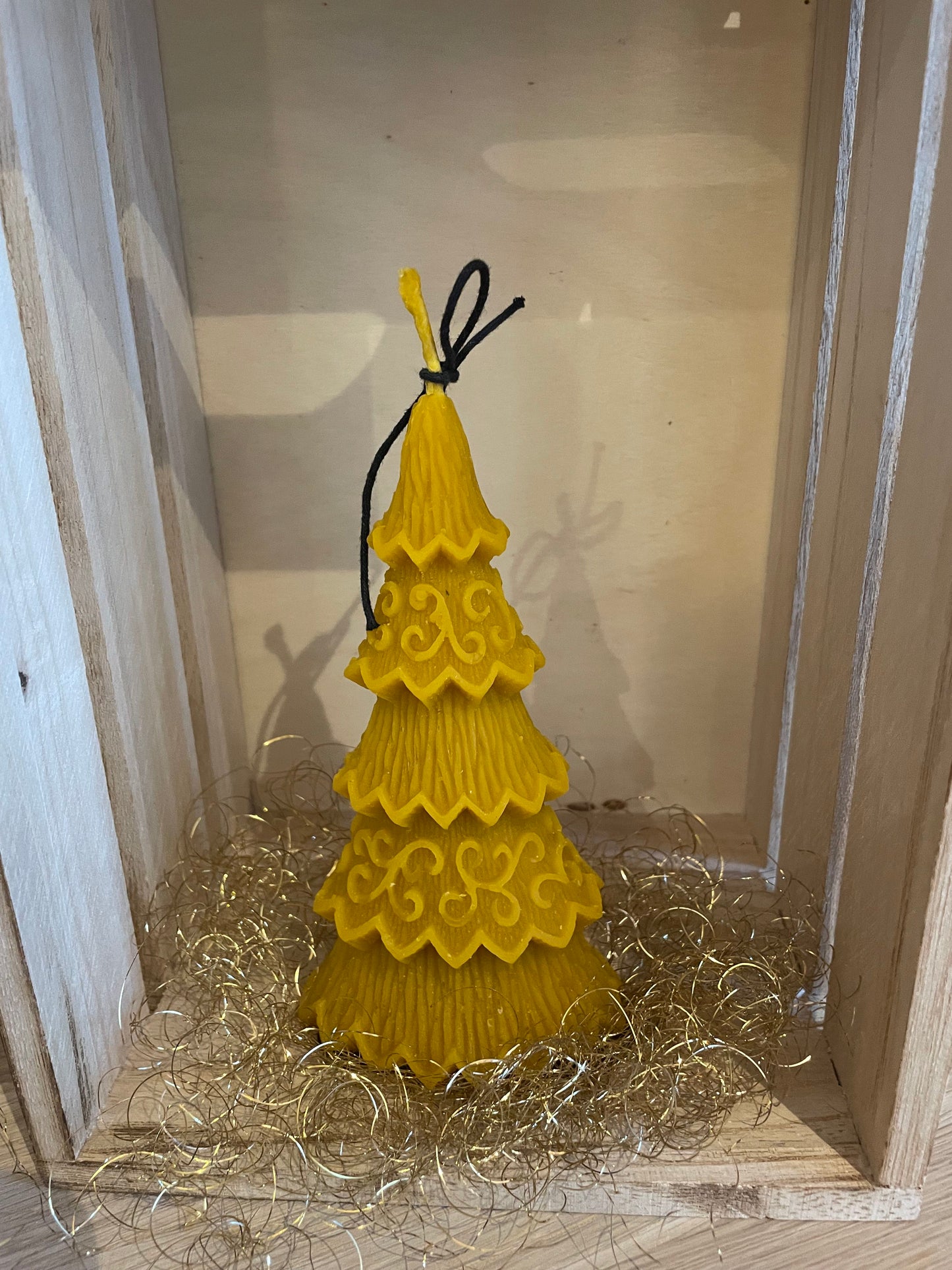 Bougie sapin noël en cire d'abeille - Honapi