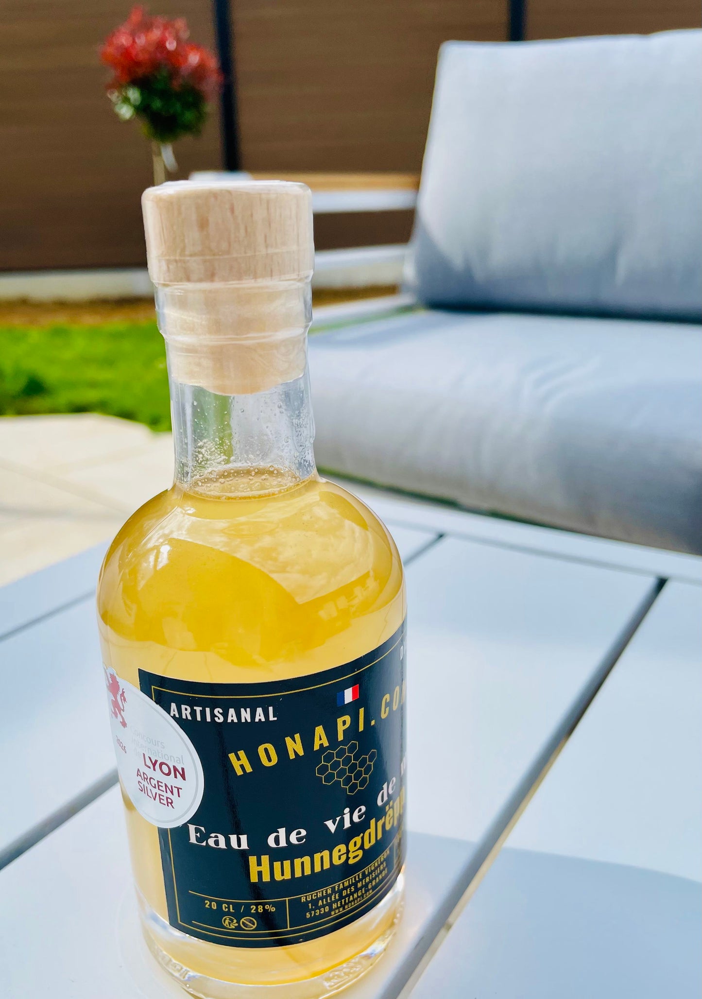 Eau de vie de miel - Spiritueux au miel - Médaille Argent Lyon - Hunnegdrëpp  20cl