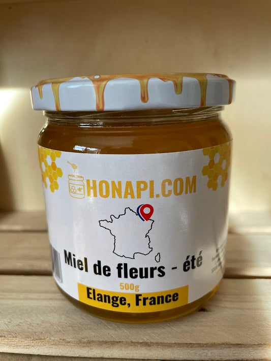 Miel de fleurs - été- miel de Elange - Moselle & Lorraine (500g) - 2025 🇫🇷