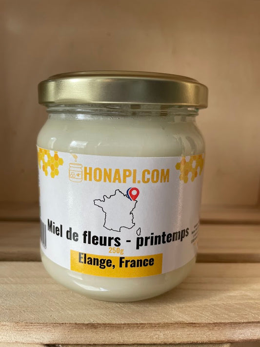 Miel de fleurs - printemps - miel de Elange - Moselle & Lorraine (250g) - 2025 🇫🇷