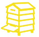Icon of dadant hive - icône de ruche dadant