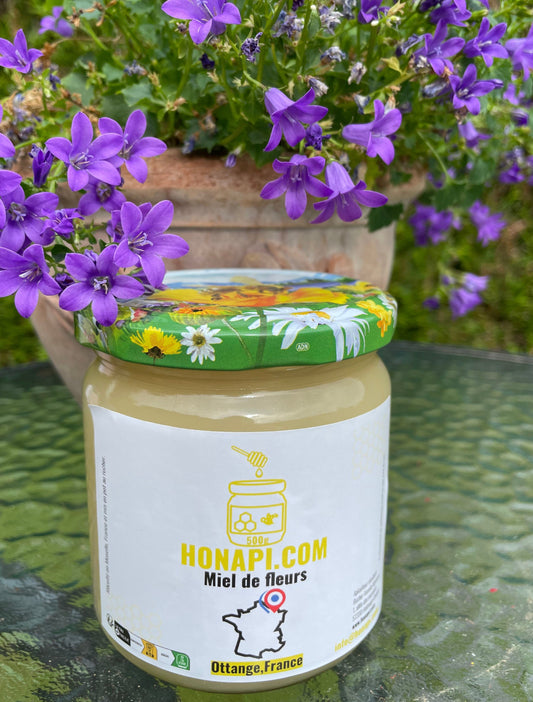 Miel d'ottange récolté et fabriqué en France en mai 2024 par les apiculteurs Honapi et famille VIgneron