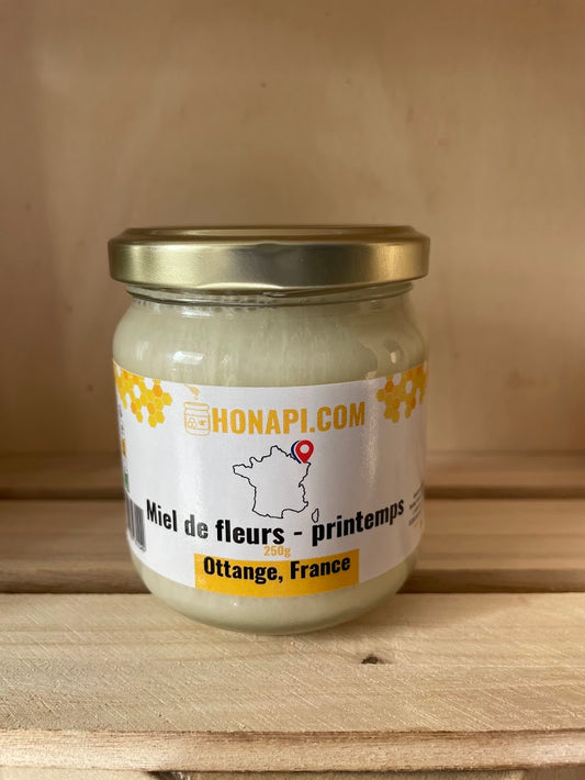 Miel de fleurs - printemps - miel de Ottange - Moselle & Lorraine (250g) - 2025 🇫🇷